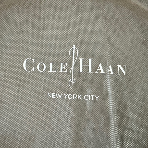 Cole Haan Brown Leather Jacket Cropped Design and Feminine Ruffle Front Detail - Picture 3 of 9